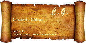 Czukor Gábor névjegykártya
