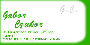 gabor czukor business card